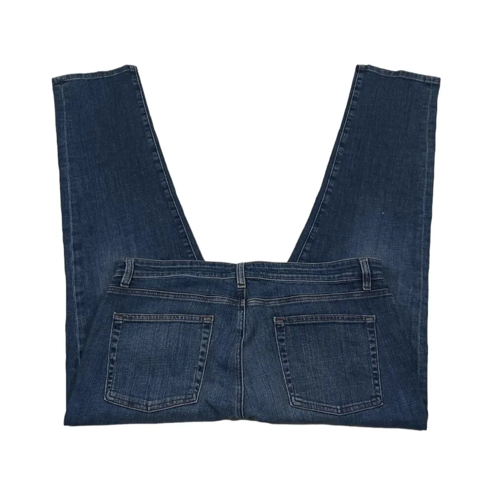 J1033 GUC $178 Eileen Fisher 98% Organic Cotton Jeans sz 12 - Image 3