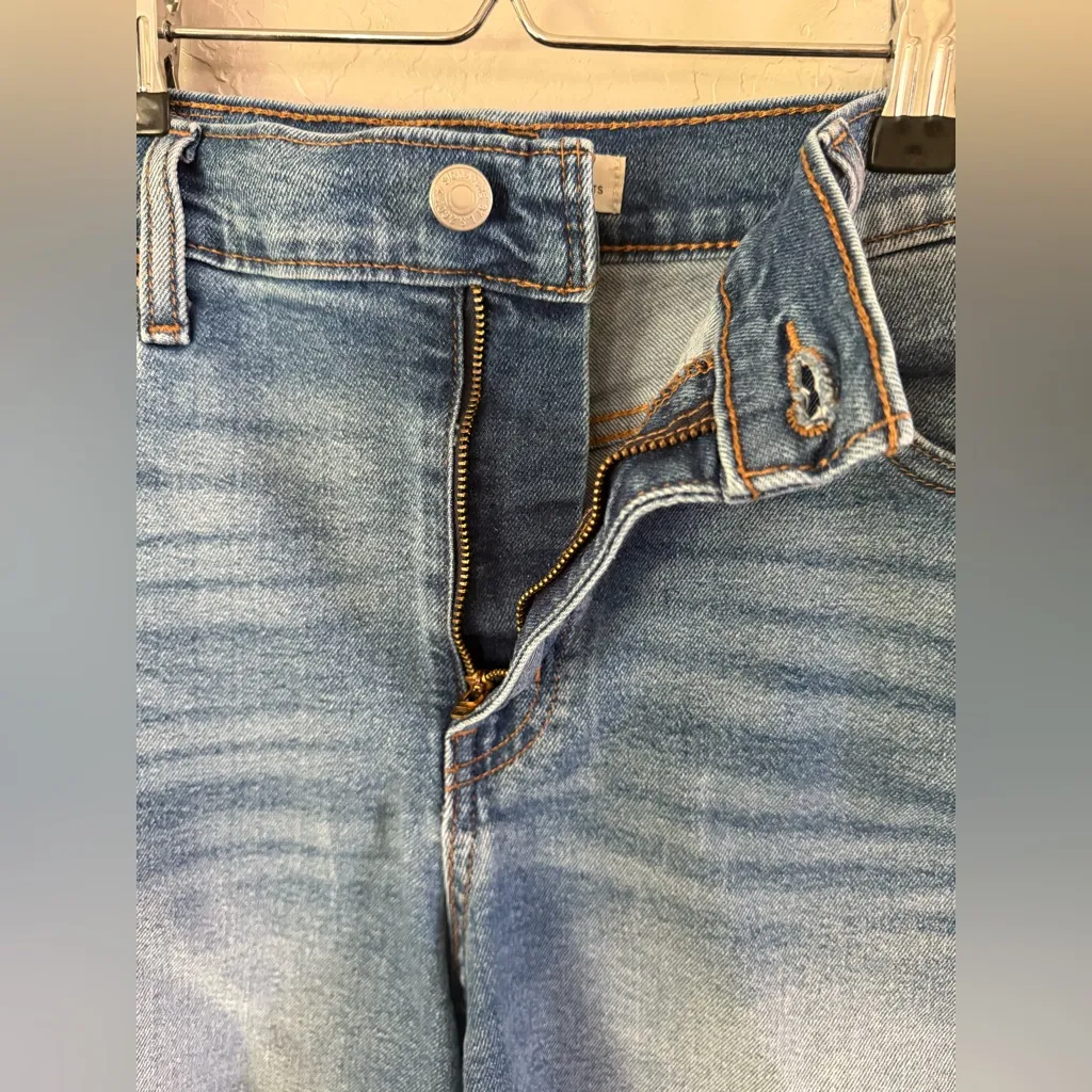 Signature by Levi Strauss Heritage High Rise Shorts Size 8 W29 Distressed Frayed Blue - Image 3