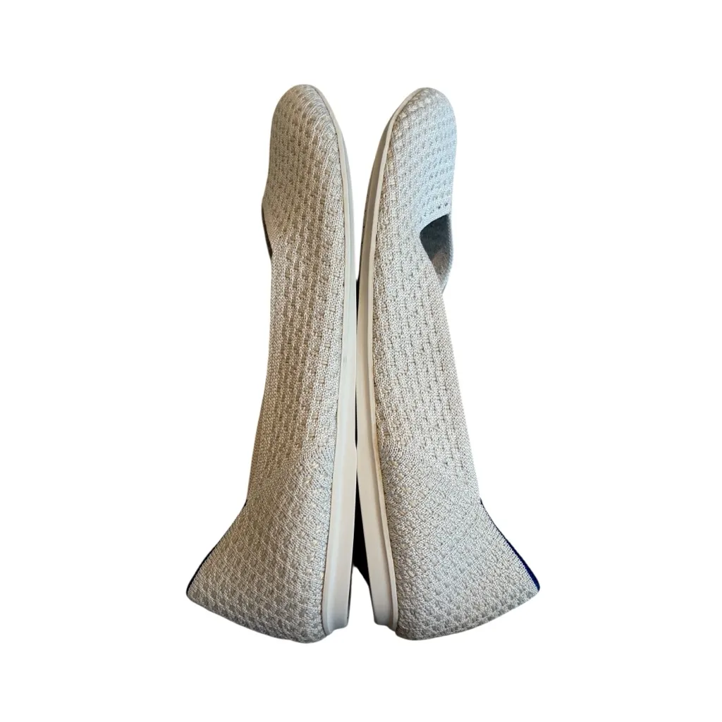 Rothy's The Flat in Salt‎ Honeycomb Round Toe, Sz 9 Silver - Image 8