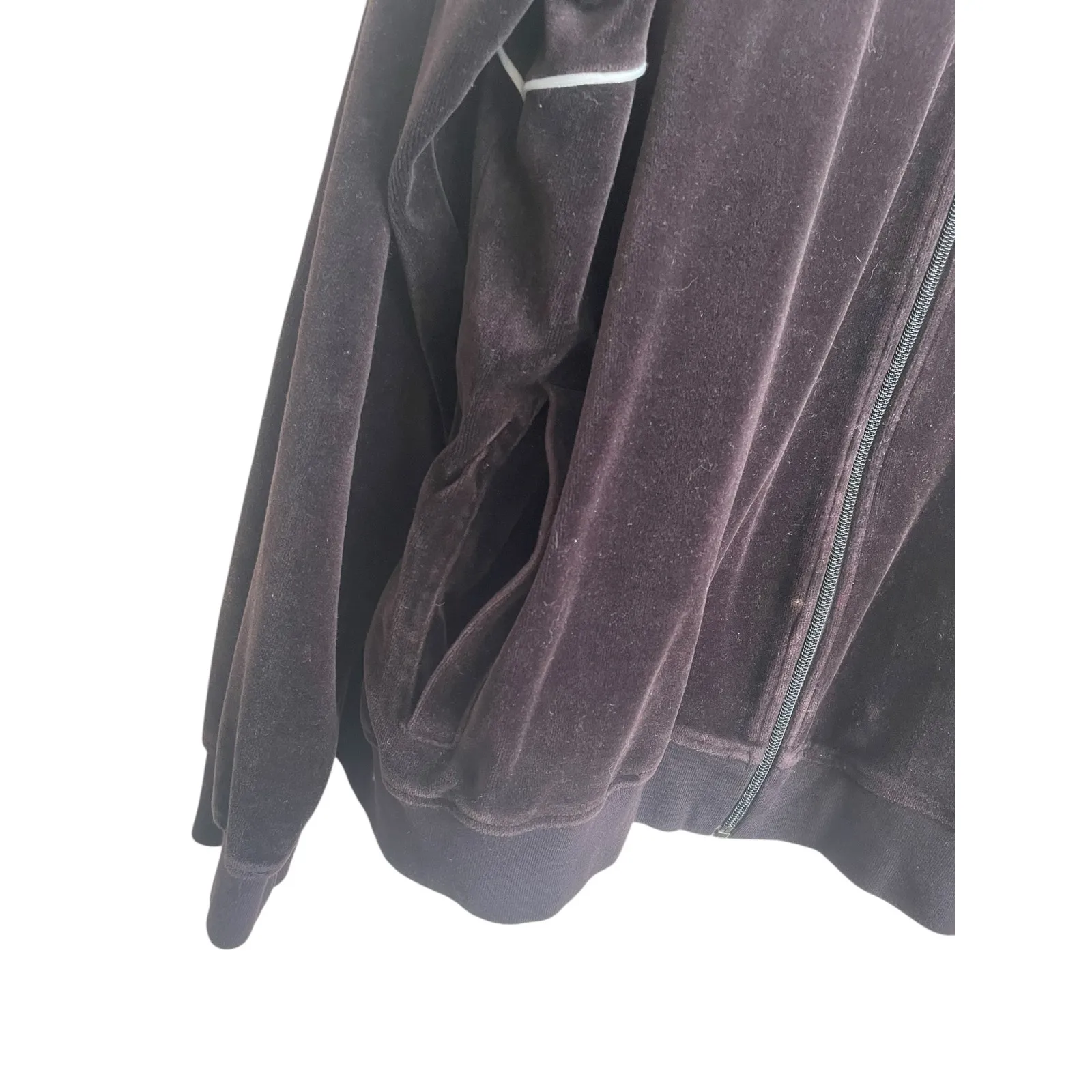 VTG Y2K Puma Mens Tracksuit Jacket XL Brown‎ Velour Casual Hip Hop Leisure Retro - Image 4