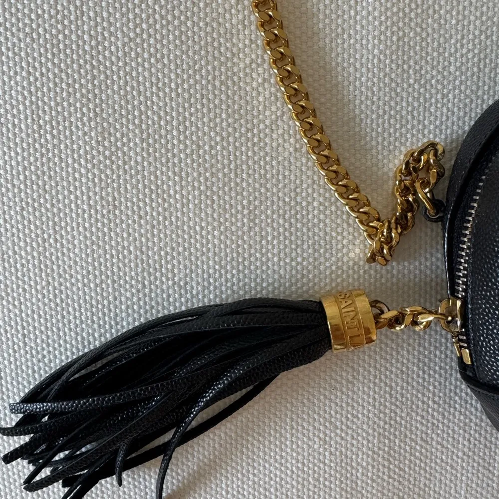 Yves Saint Laurent Lou Mini Black Quilted Leather Crossbody Bag - Image 5