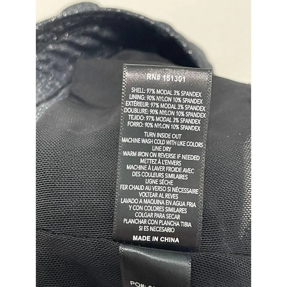 Good‎ American Women's The Running Short Moonlight Metallic Sparkle Black 0 XS - Image 15