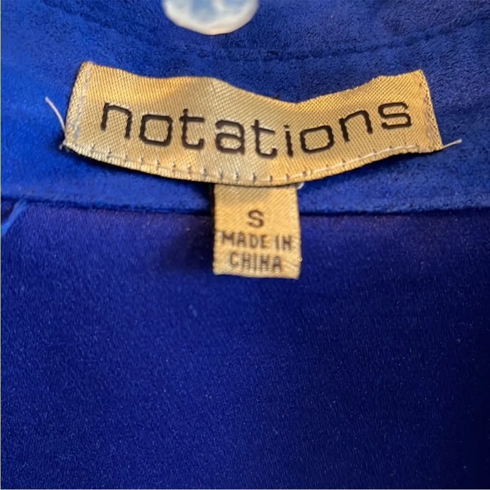 Royal Blue Velvety Faux Suede Button Down - Image 5