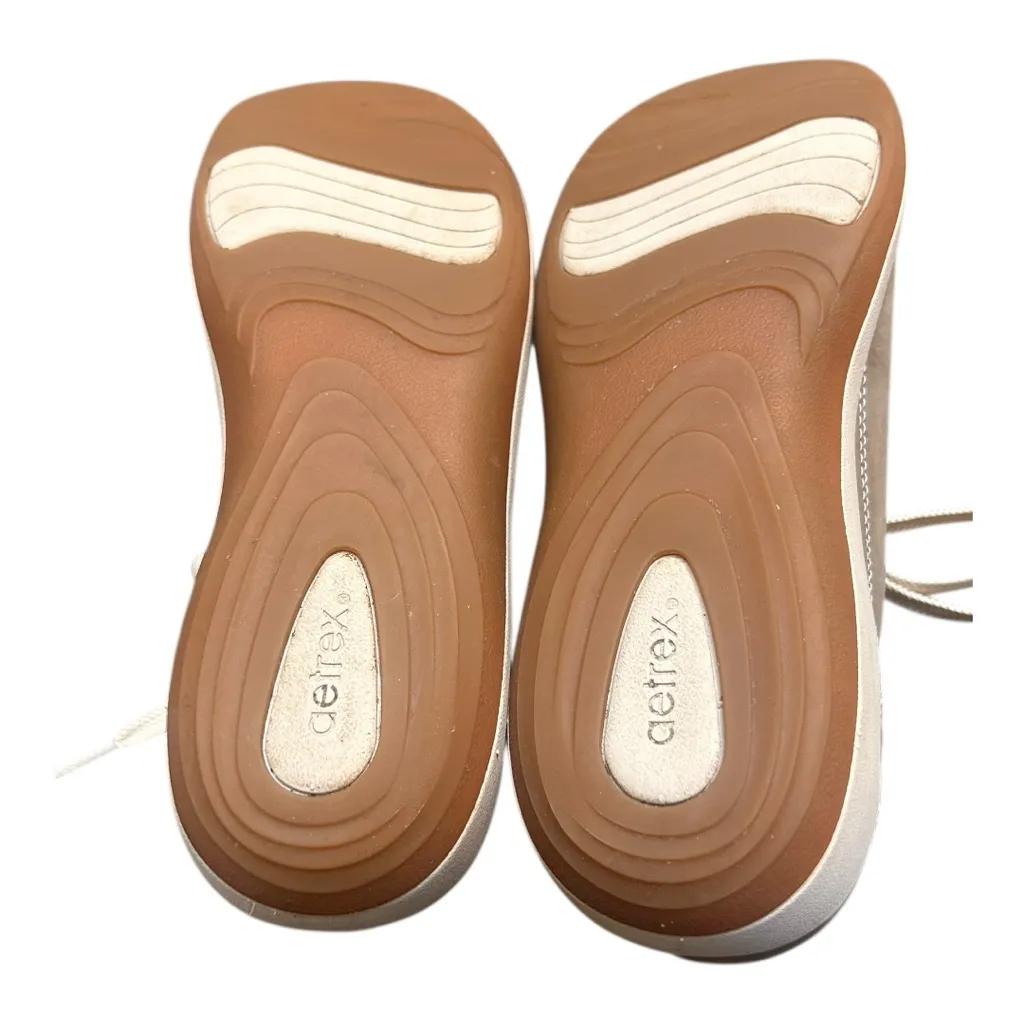 Aetrex Women's Dana Lace-Up Oxford sneakers in warm grey leather Size 9-9.5 - Image 8