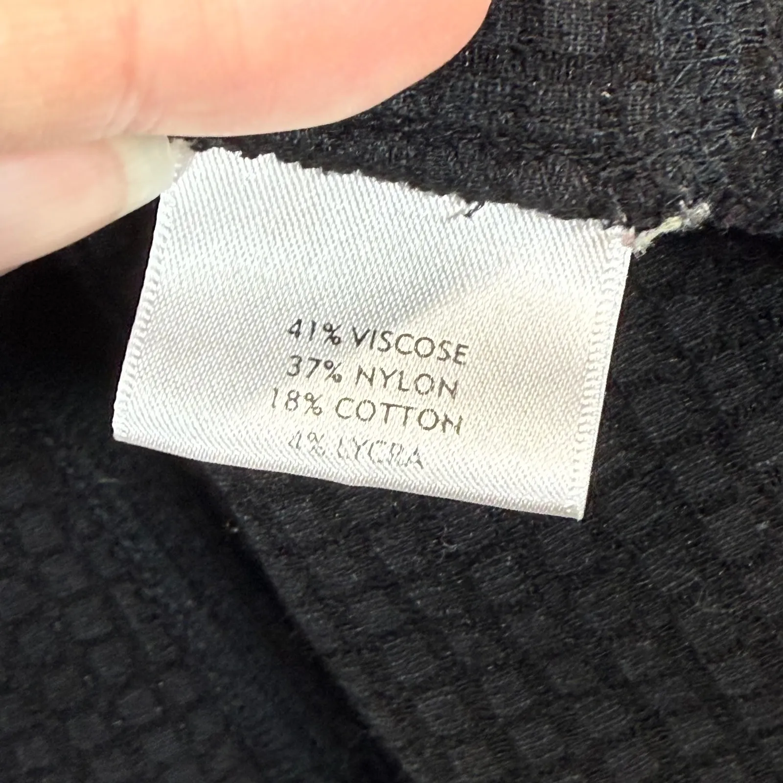 Eileen Fisher Black Textured Knit Jacket Made in USA Italian Fabric‎ M - Image 5