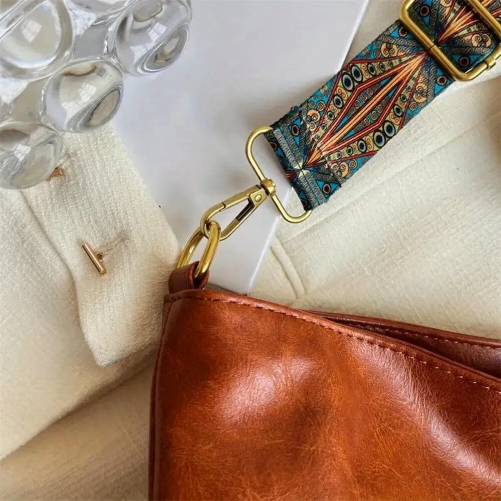 Art Deco Inspired PU Leather Crossbody Shoulder Bag - Image 5