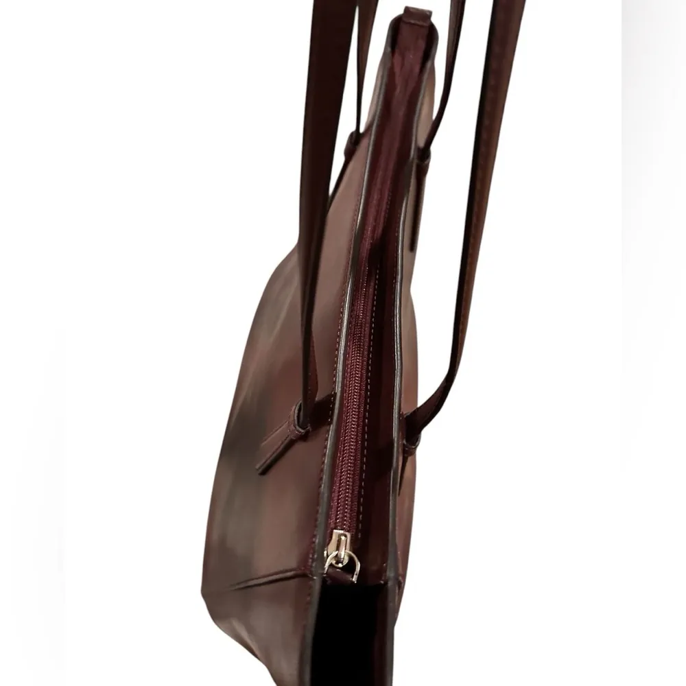 LIKE NEW KATE SPADE BURGUNDY CHERRYWOOD MAROON SCHUYLER MEDIUM TOTE - Image 5