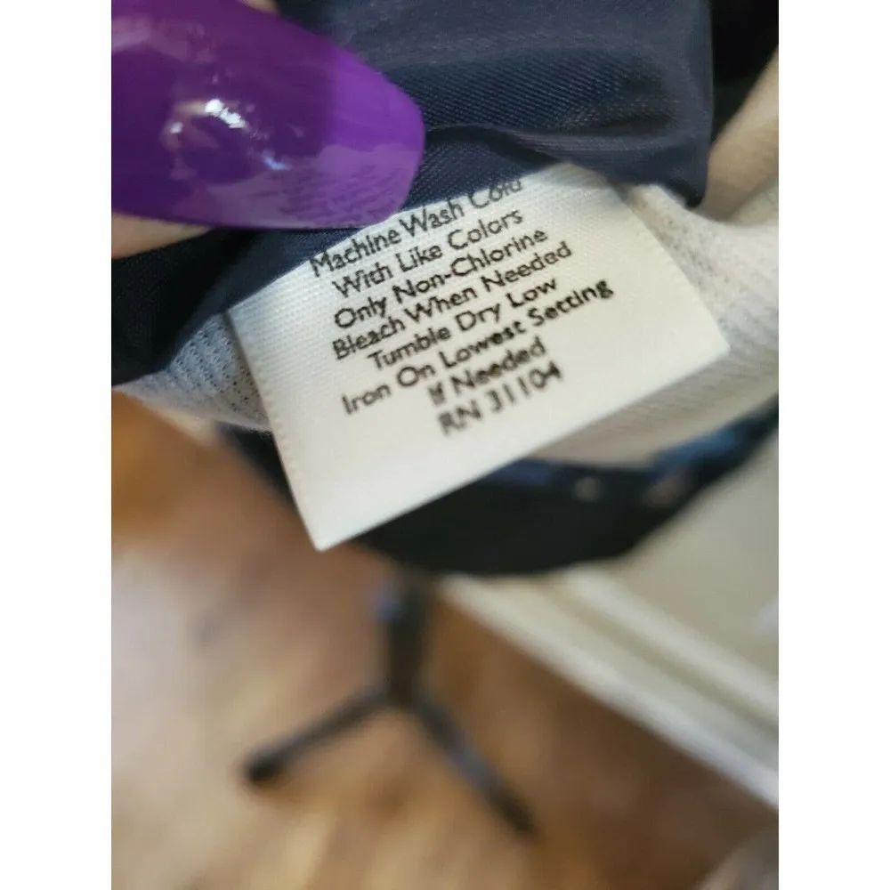 Kim Rogers Blazer Jacket  Front blue floral Size 8 - Image 9