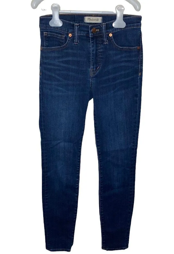 Madewell 9" Mid-Rise Skinny Jeans in Larkspur tencel stretch Denim Edition sz 25 - Image 21
