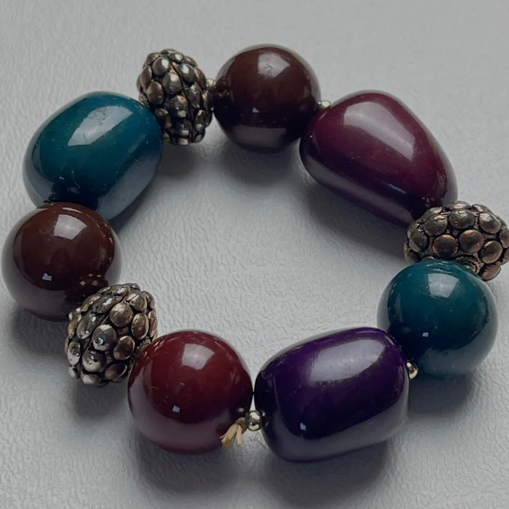 Women's Fashion Beaded Multi-color Stretchy Band Bracelet - Image 7
