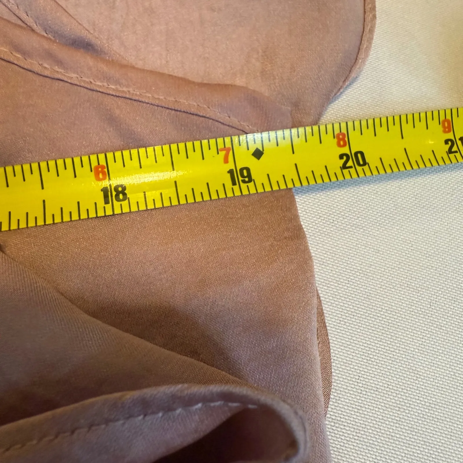 Violet & Claire Ruffle Sleeve Flowy Blouse Top M Pink Satin Sheen Trendy Work #‎ - Image 8