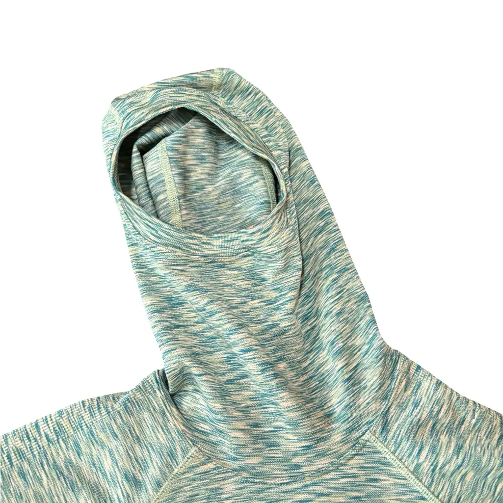 Sweaty Betty Green Spacedye Cowl Neck Sweater Hooded Base Layer Top 10 - Image 5