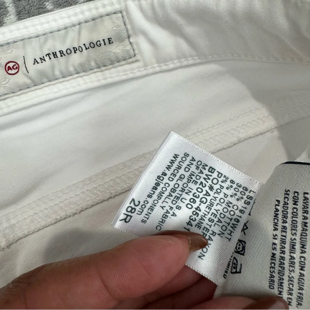 AG Adriano Goldschmied The High Rise‎ Abbey Super Skinny Ankle White Size 28 - Image 6