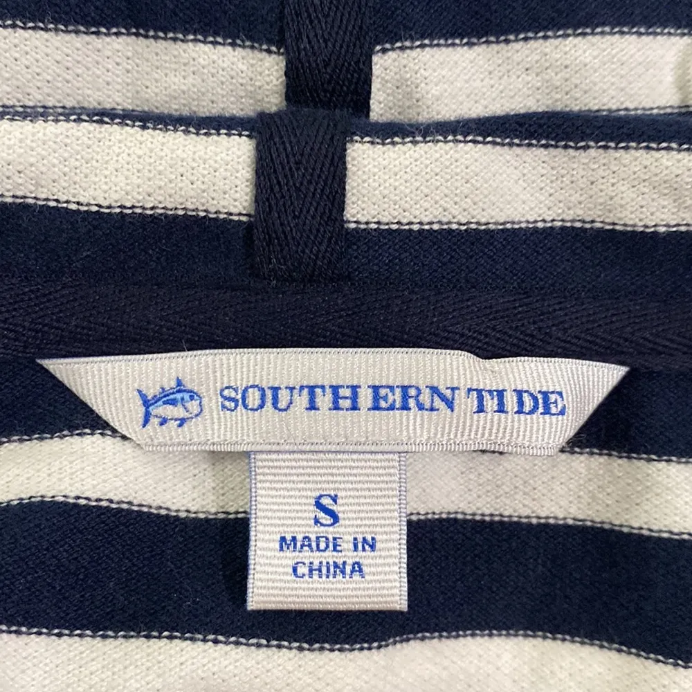 Southern Tide Paiton hoodie in true navy striped size S - Image 14
