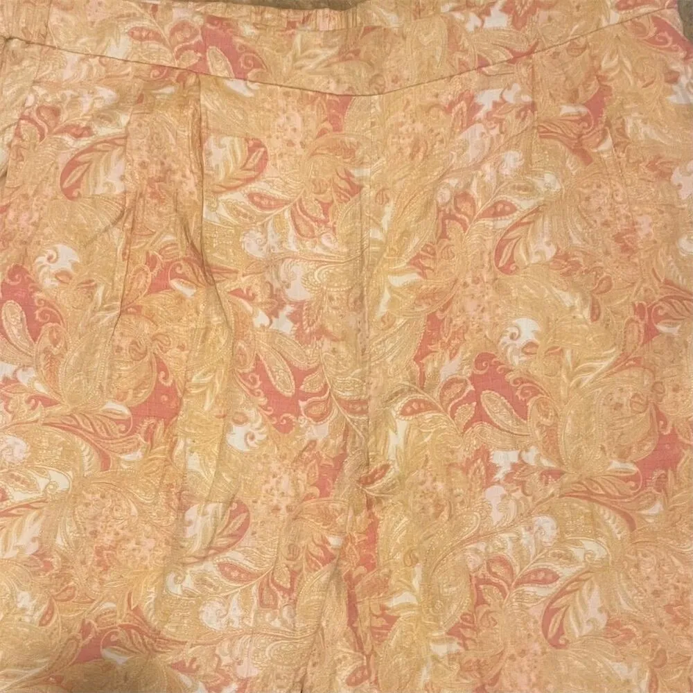 Wonderly Women's Plus Size Wide Leg Pants Paisley Elastic Waist  4x‎ NWT - Image 3