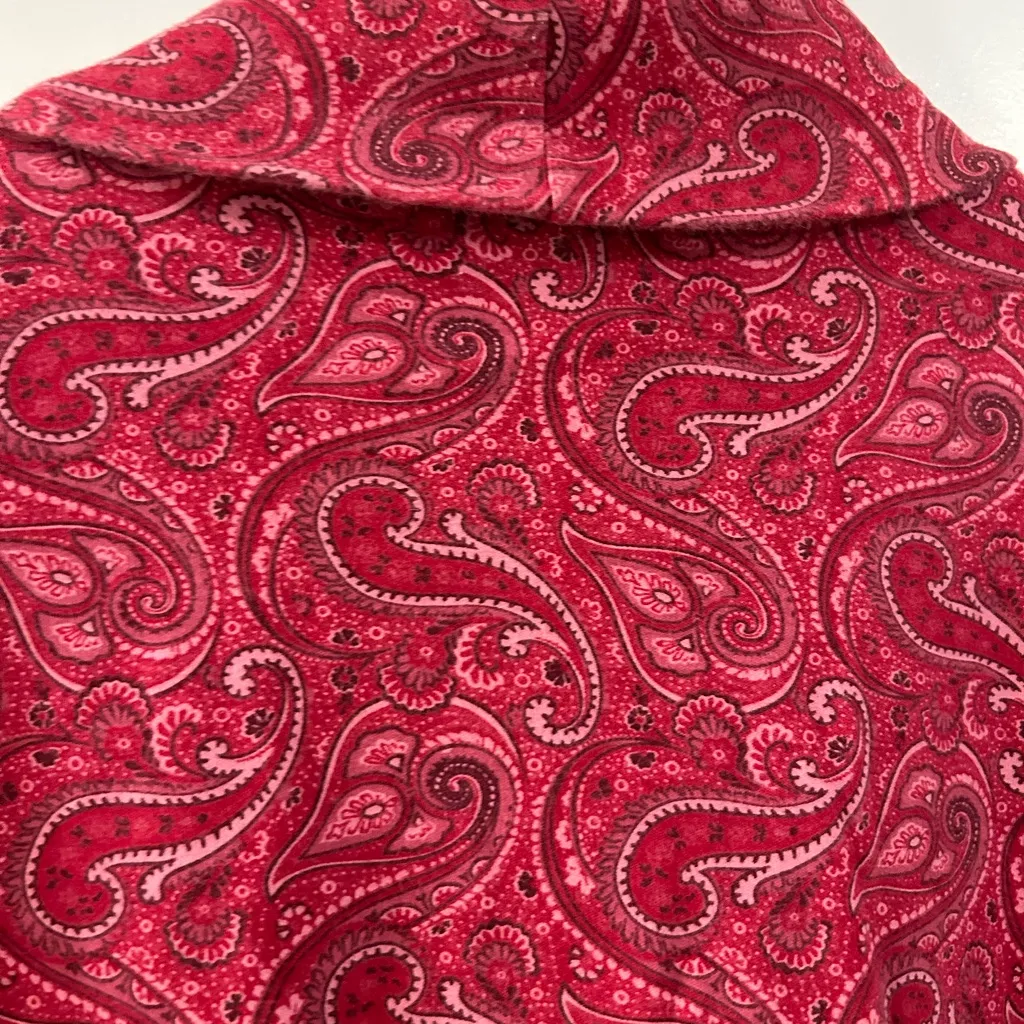 Lands End Paisley Turtleneck Top Red Pink Size 1X 16W / 18W - Image 5