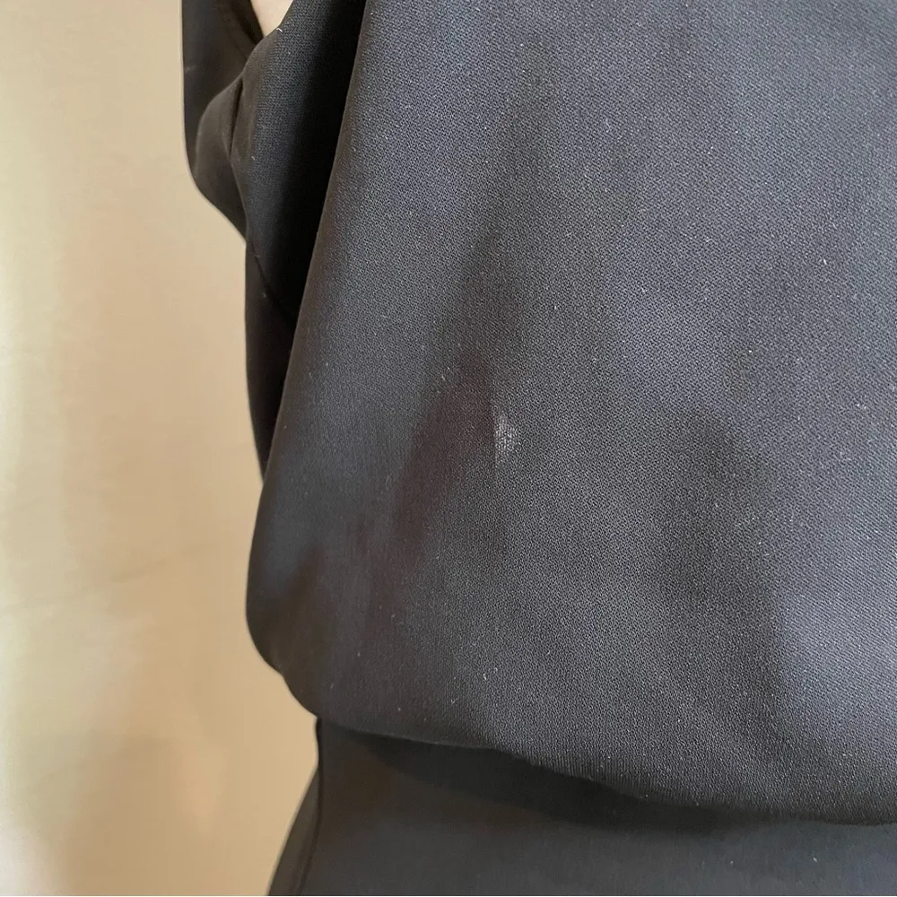 Badgley Mischka Black Zipper Popover Sheath Dress 4 - Image 15