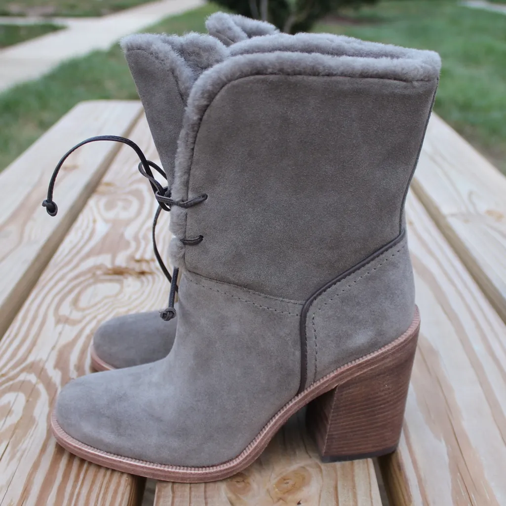 UGG  Gray Suede Boots - Image 4