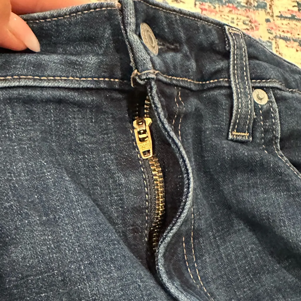 Levi's 725 HIGH RISE BOOTCUT Blue Denim Flare Wide Leg Jeans Pants 32 - Image 9