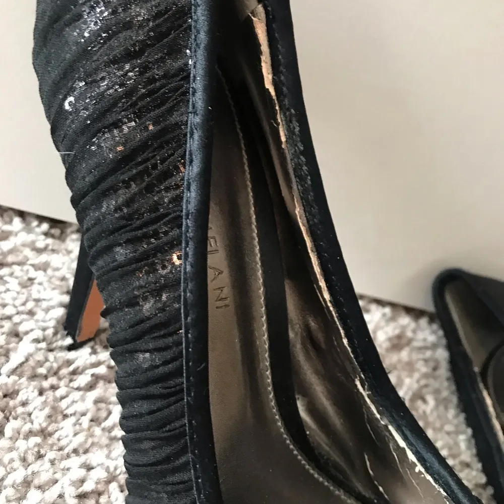 Antonio Melani Black Sequin/Sheer Heels - Image 6