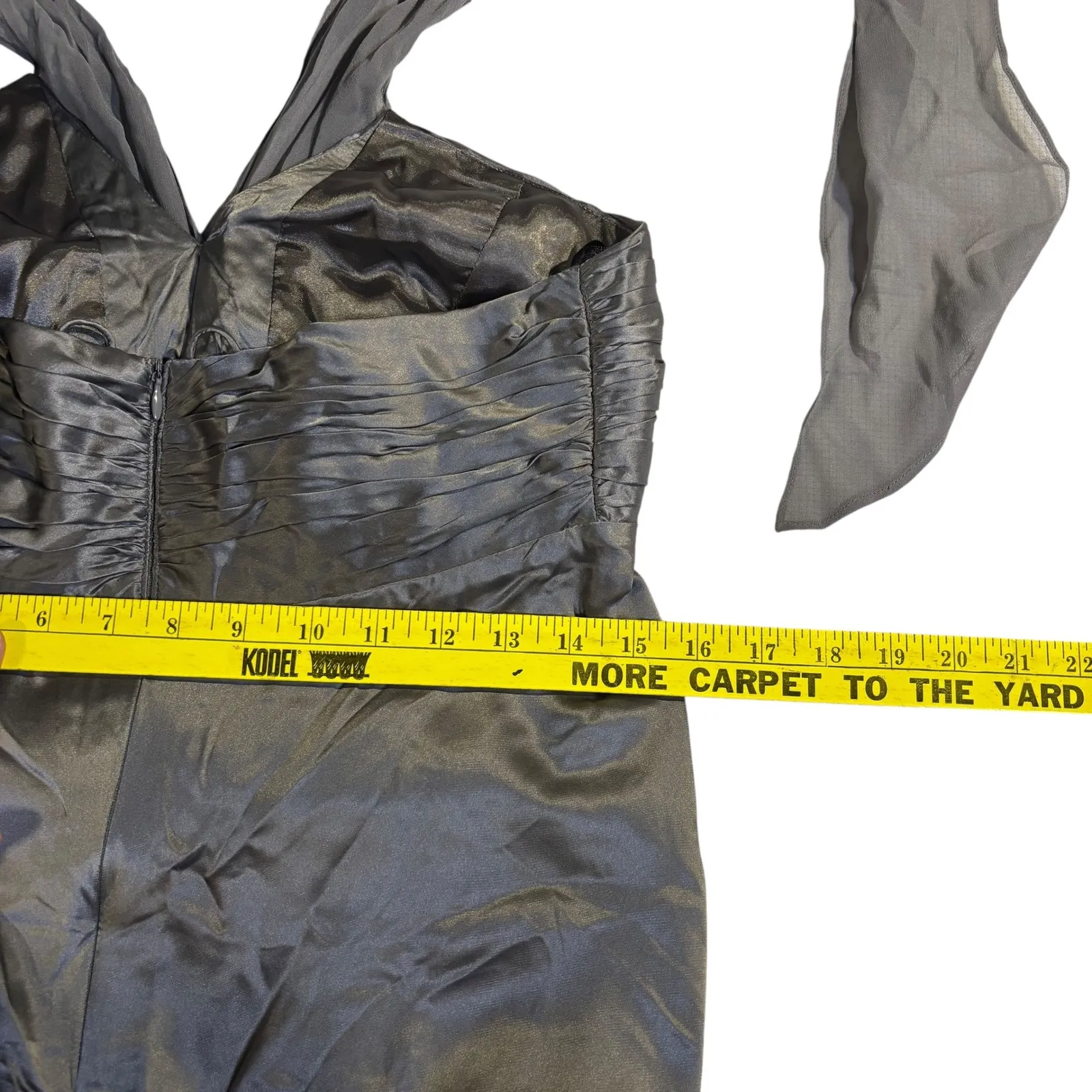 Donna‎ Ricco New York Dress Size 8 Sleeveless Grey Formal Party Cocktail Career - Image 10