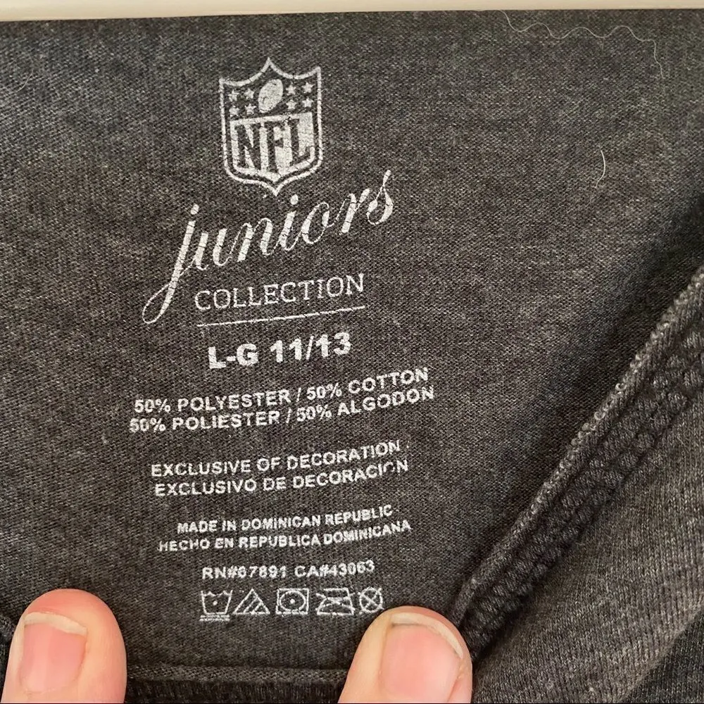 NFL black gray Cincinnati bengals sequins juniors collection size large - Image 4