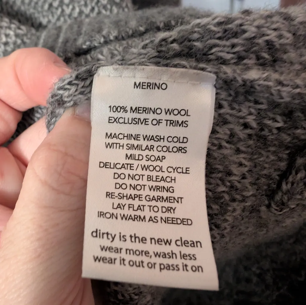 Toad &Co Eclair Merino Knit Sweater Women's Medium Grey Gray - Image 4