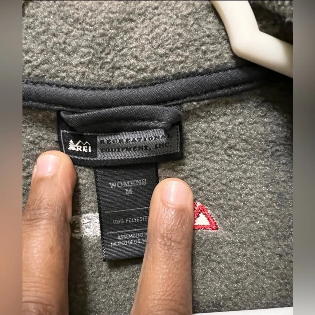 REI Recreational Equipment Fleece Vest Zip Down Polartec Women’s Size Medium Gray - Image 2