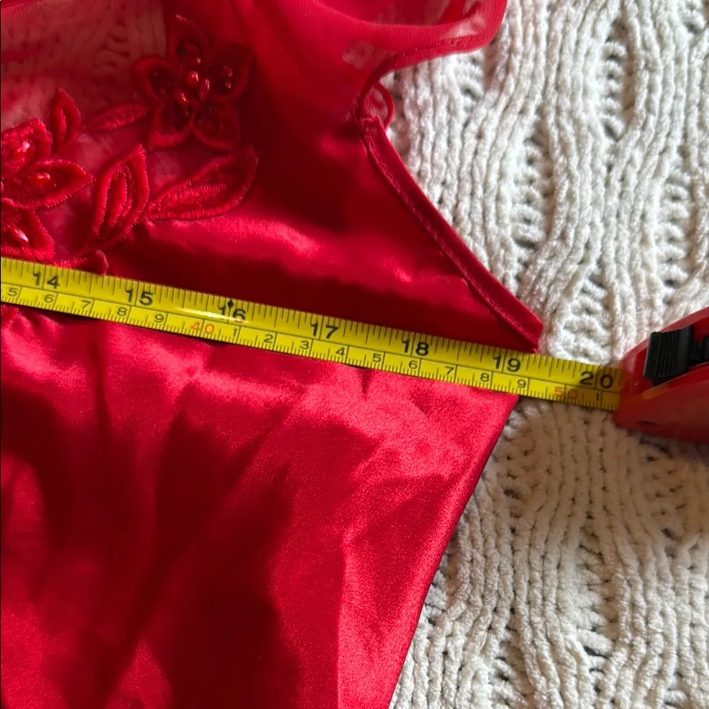 Vintage California Dinasty Elegant Red Nightgown size M Size M - Image 12