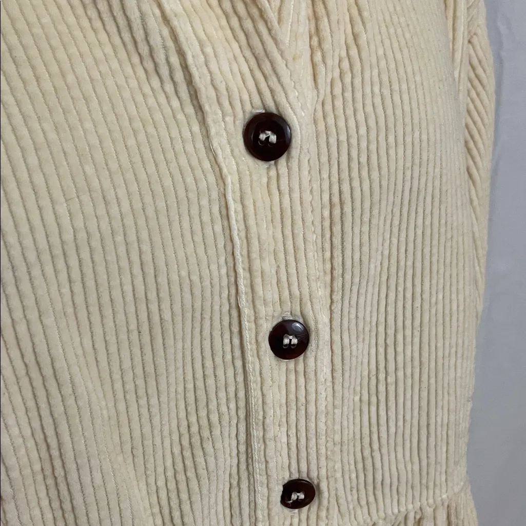 Kiko Yellow Corduroy Button - Image 3