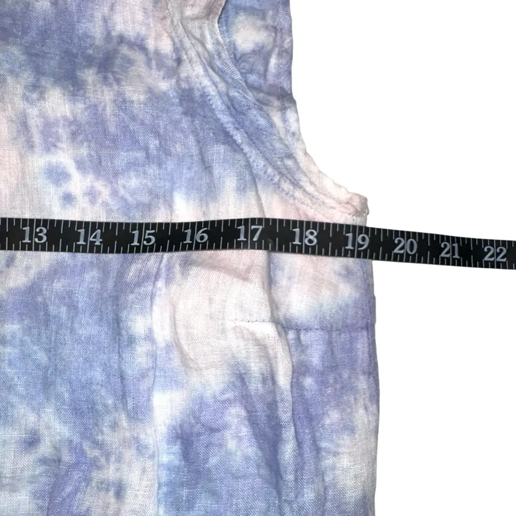 NWT Anthropologie Cloth & Stone Ruffled Linen Tie-Dye Blouse SMALL - Image 8