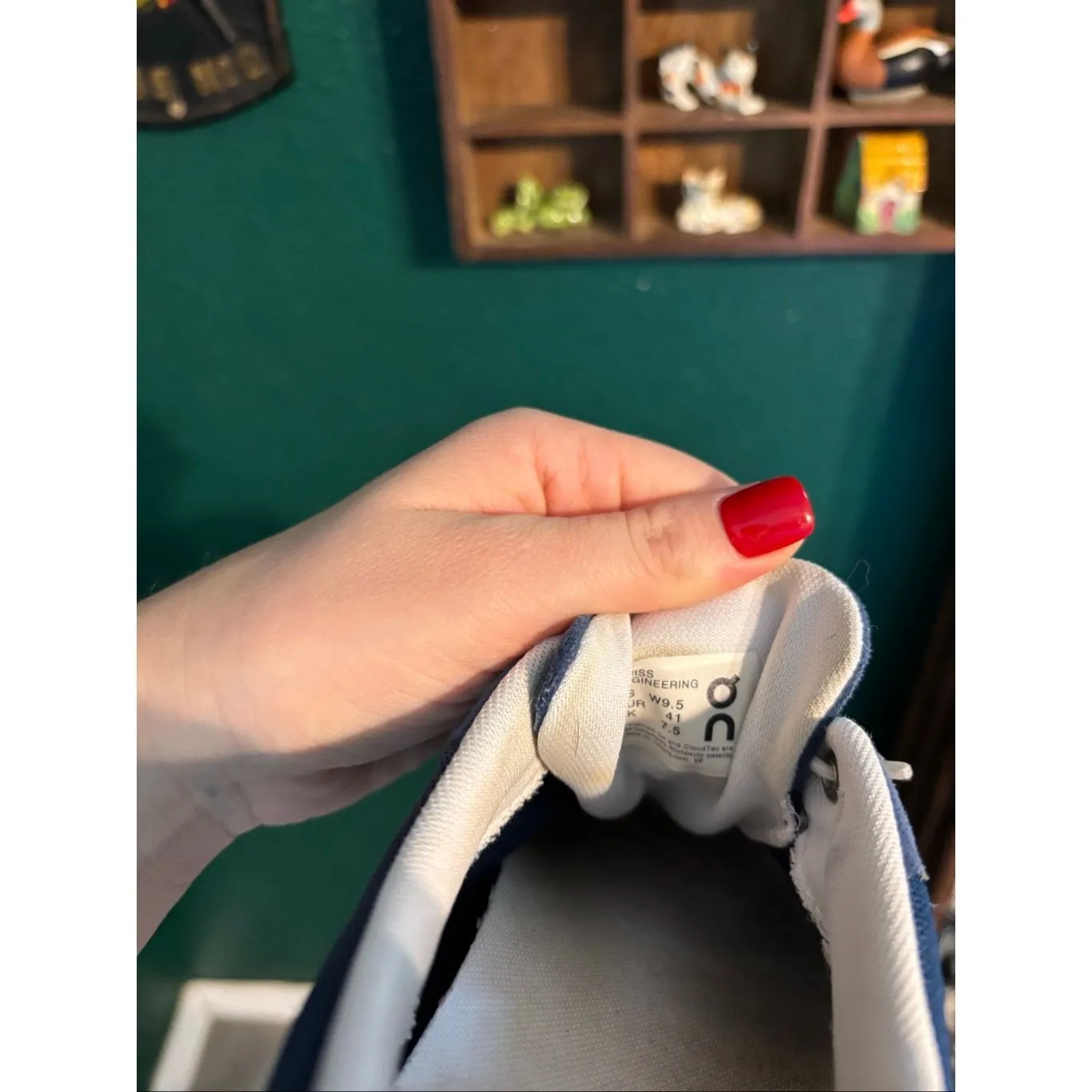 ON Women's Cloud 5 Navy Bleu White Running Sneakers Shoes Size 9.5 Blue - Image 6