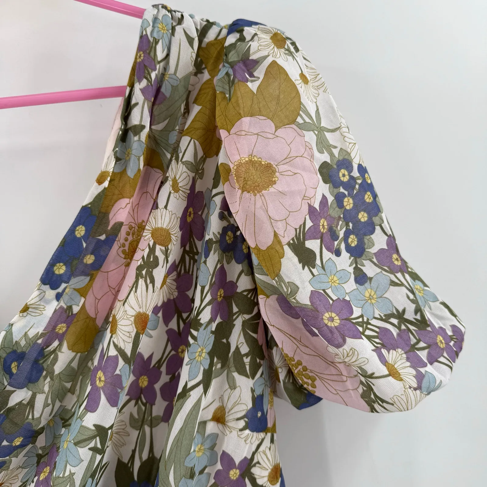 ASTR The Label Santorini Dress Medium One Shoulder Midi Floral Wedding Cocktail - Image 12