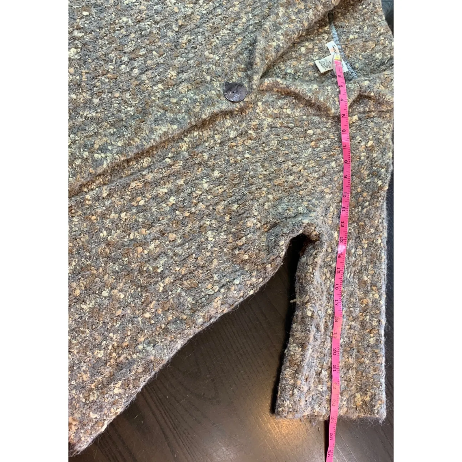 Susan Bristol 1X Boucle Cardigan Wool‎ Blend Alpaca Mohair Cozy Textured Knit - Image 8