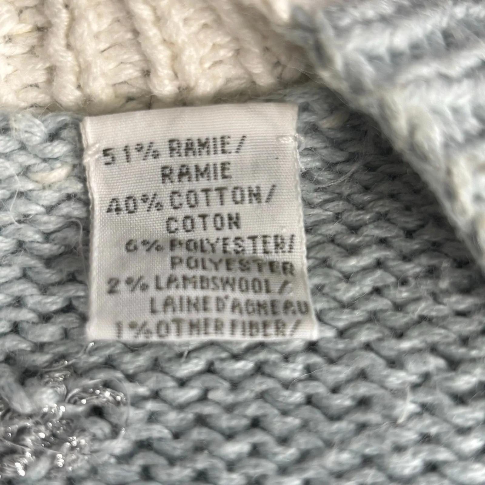 Vintage 90s Marisa Christina Beaded Christmas Cardigan Sweater Plus 2X Festive Blue - Image 16