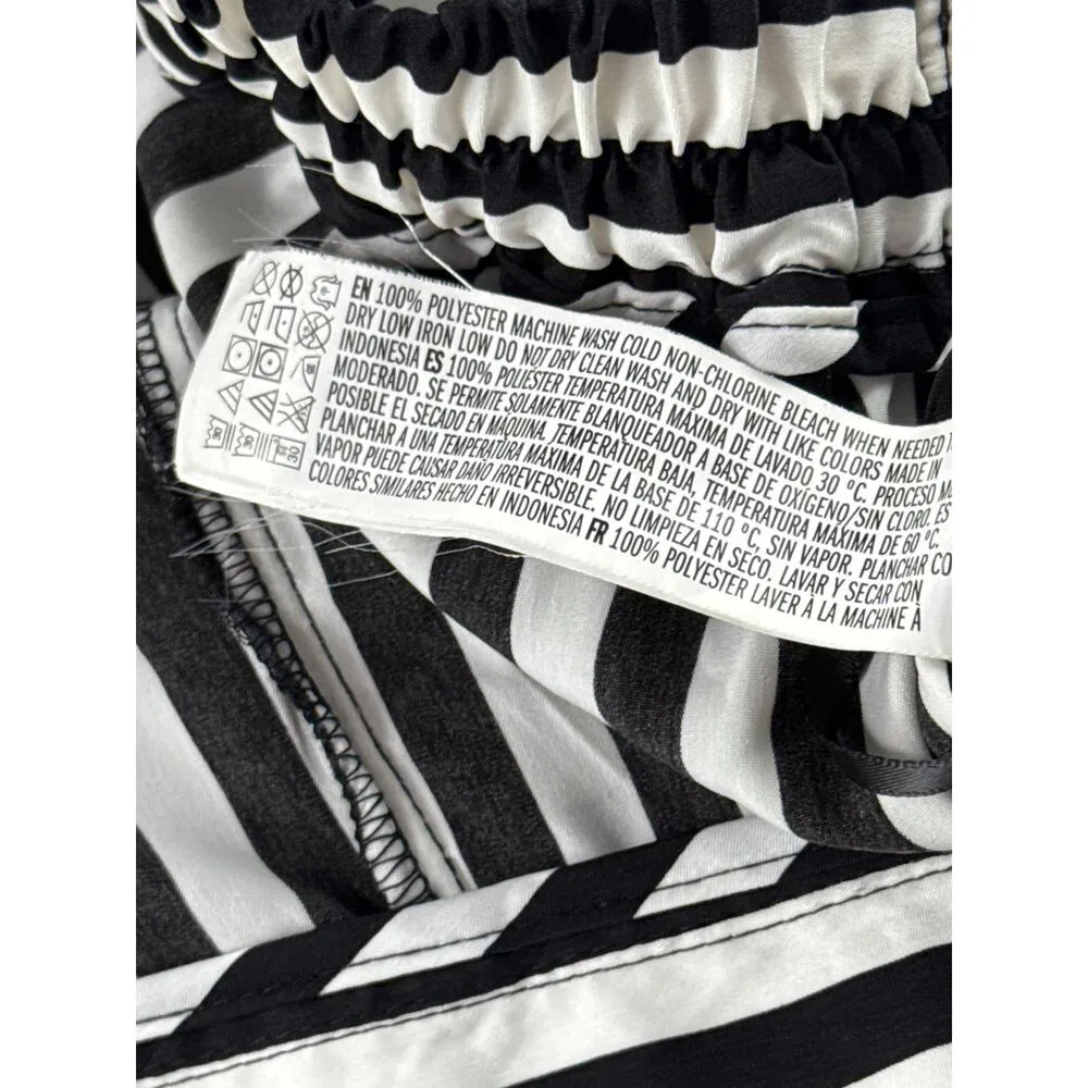 Women’s Forever 21 Black & White Striped Pants Sz S - Image 3