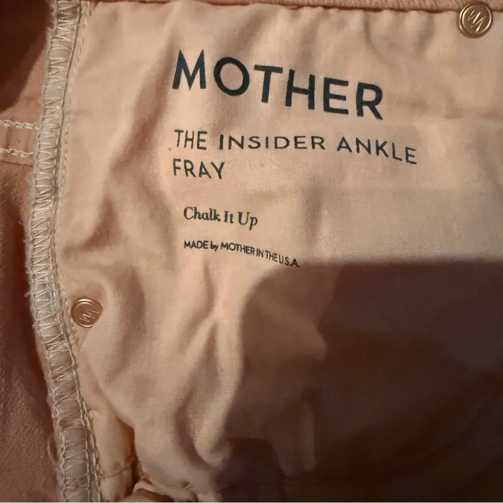 Mother The Insider Ankle Fray Raw Hem Jeans in‎ Chalk It Up Terracotta Sz 28 Orange - Image 8