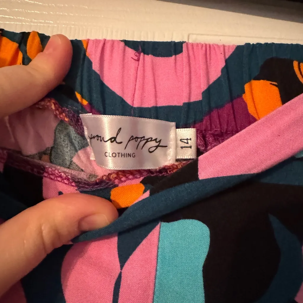 Vibrant Multicolor Women's Pants Pink Size 14 - Image 4