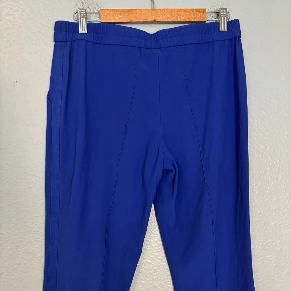 Escada Womens Cobalt Blue Straight Leg Crop Trouser 40 / Medium Classic Office - Image 8