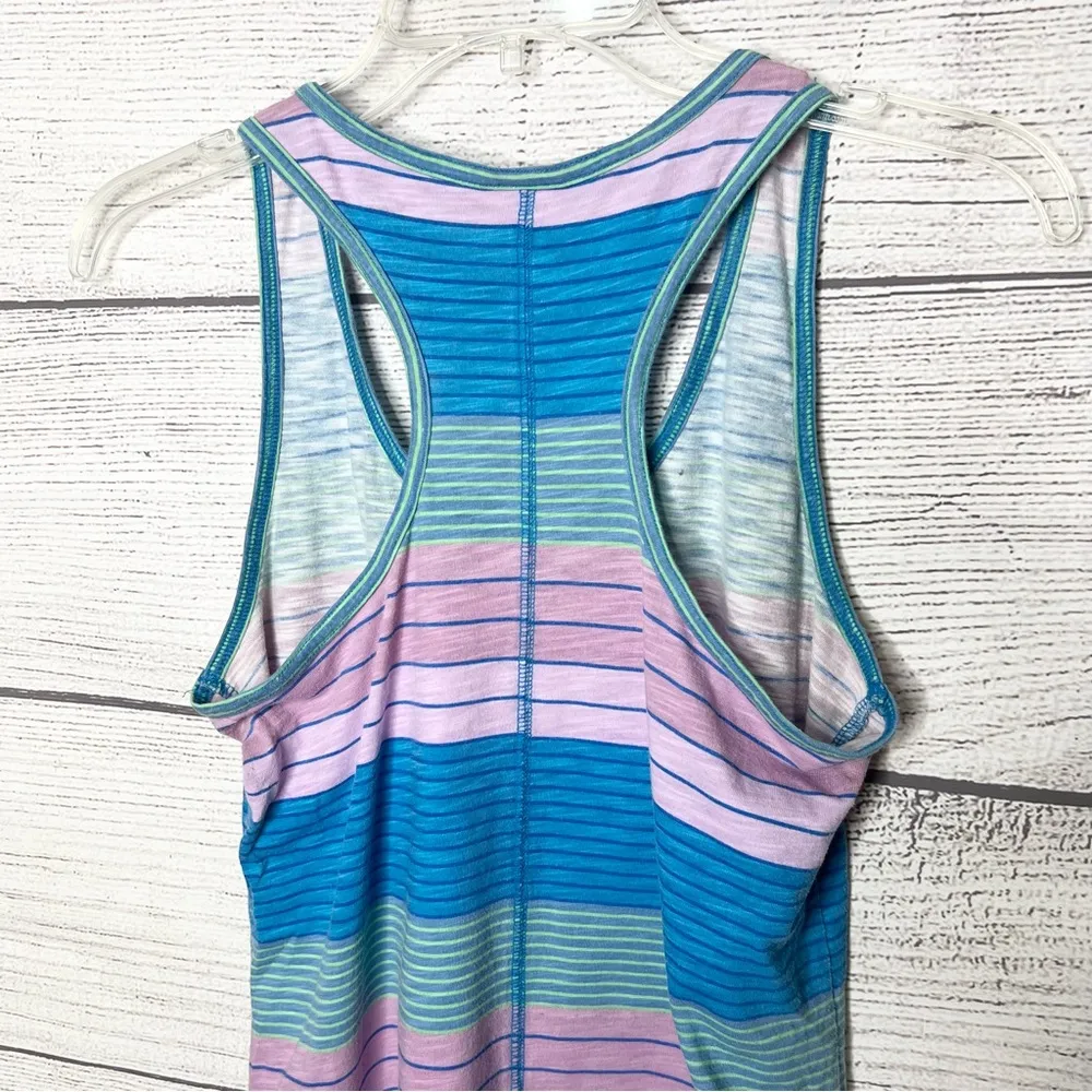 Mossimo Supply Co. Blue Pink & Teal Green Striped Racerback Tank Top Size Small - Image 5