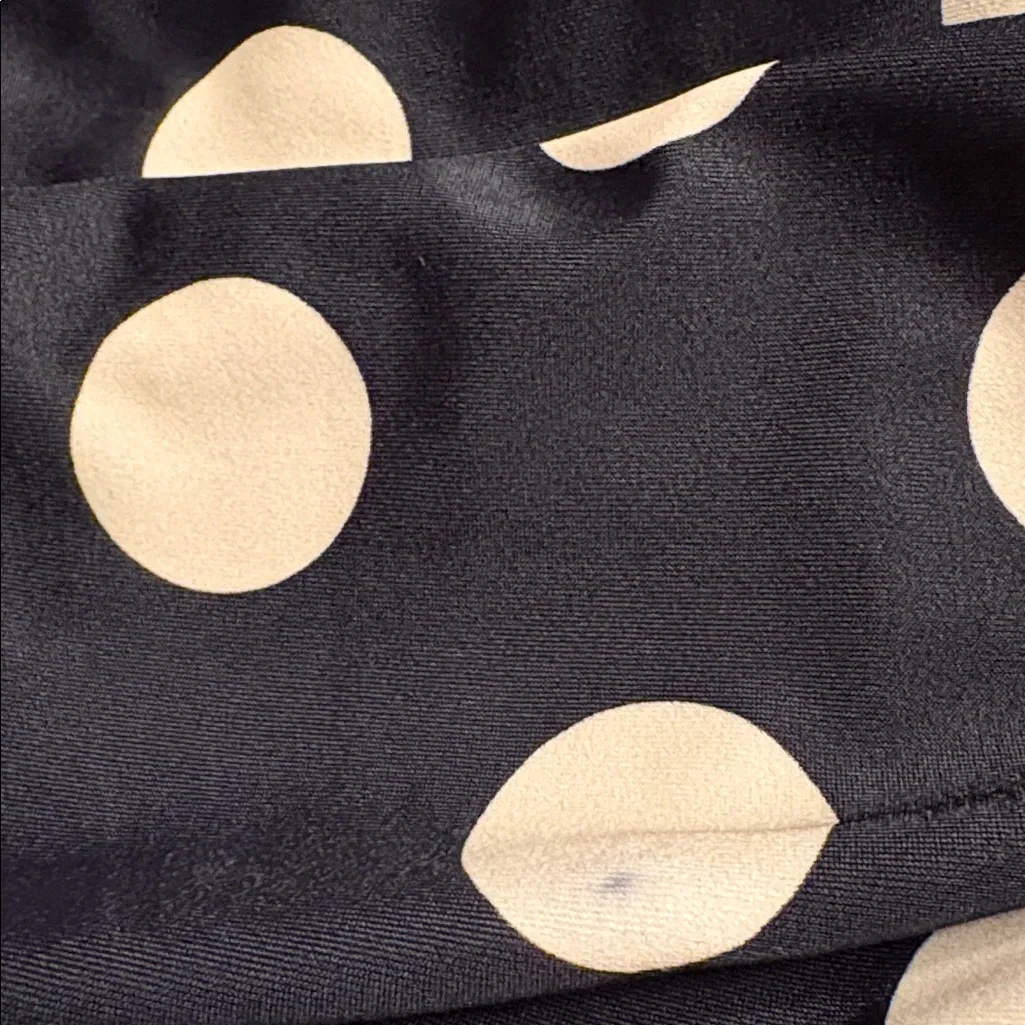 J Crew women’s Gemma ruched bandeau one-piece in dot print black Size 2 NWT - Image 8