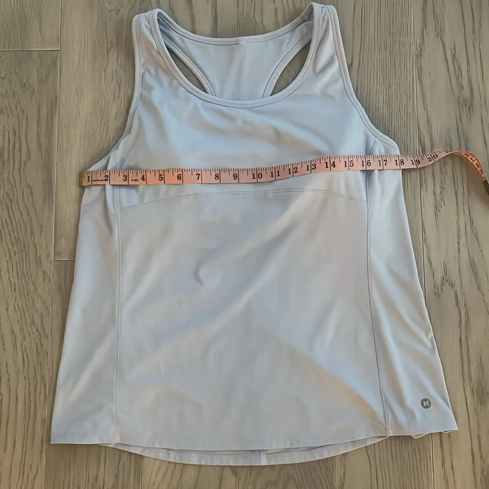 Light Blue Tank Top Built in Bra Medium - Image 4