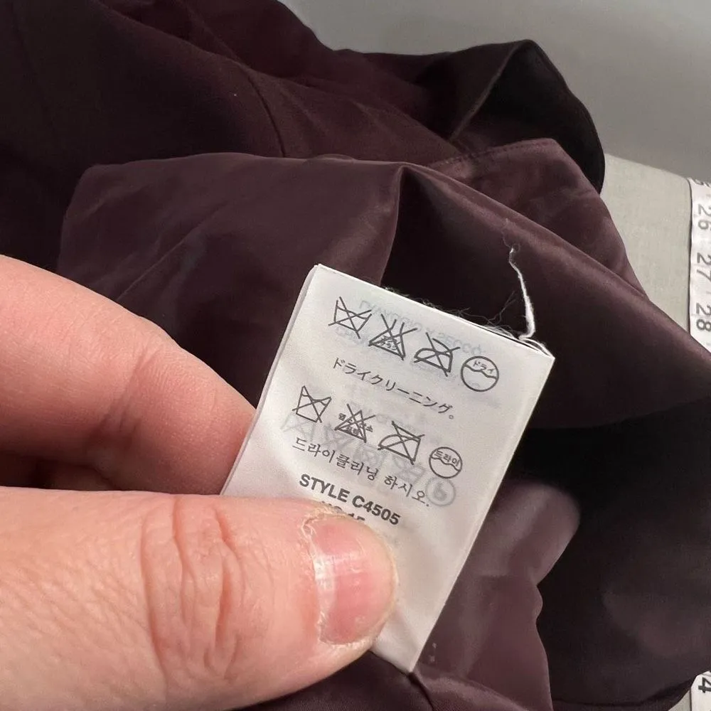 J. Crew Women's Sleeveless Belted Burgundy Sheath Wool Mini Dress Size 2 - Image 10