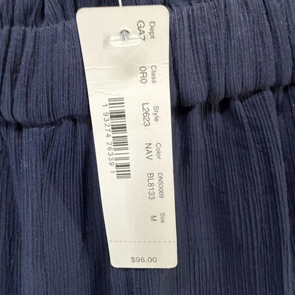 J Crew Point Sur Pants Womens M Navy Blue Paperbag Wide Leg Cropped Relaxed - Image 10