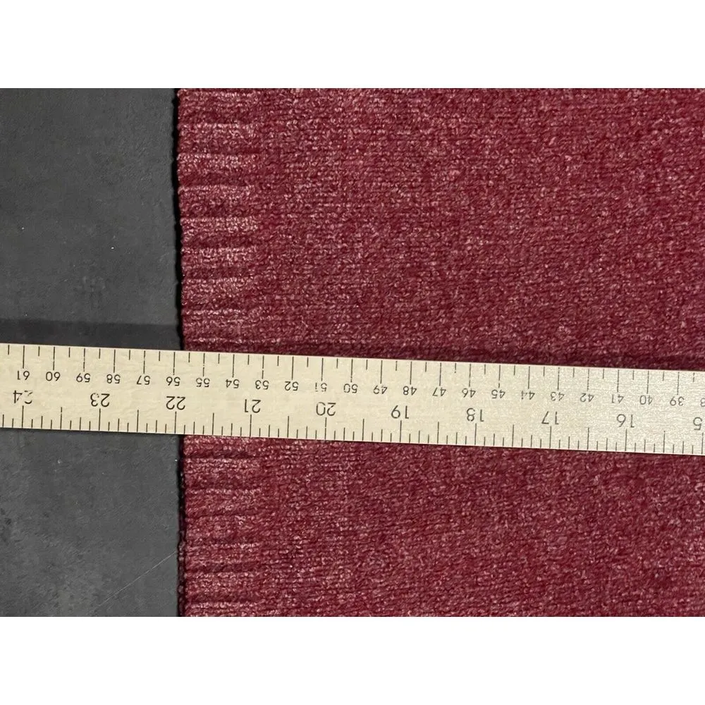 KIKIT Medium Chenille Pullover Sweater Cozy Knit Tiger Design Burgundy D - Image 5