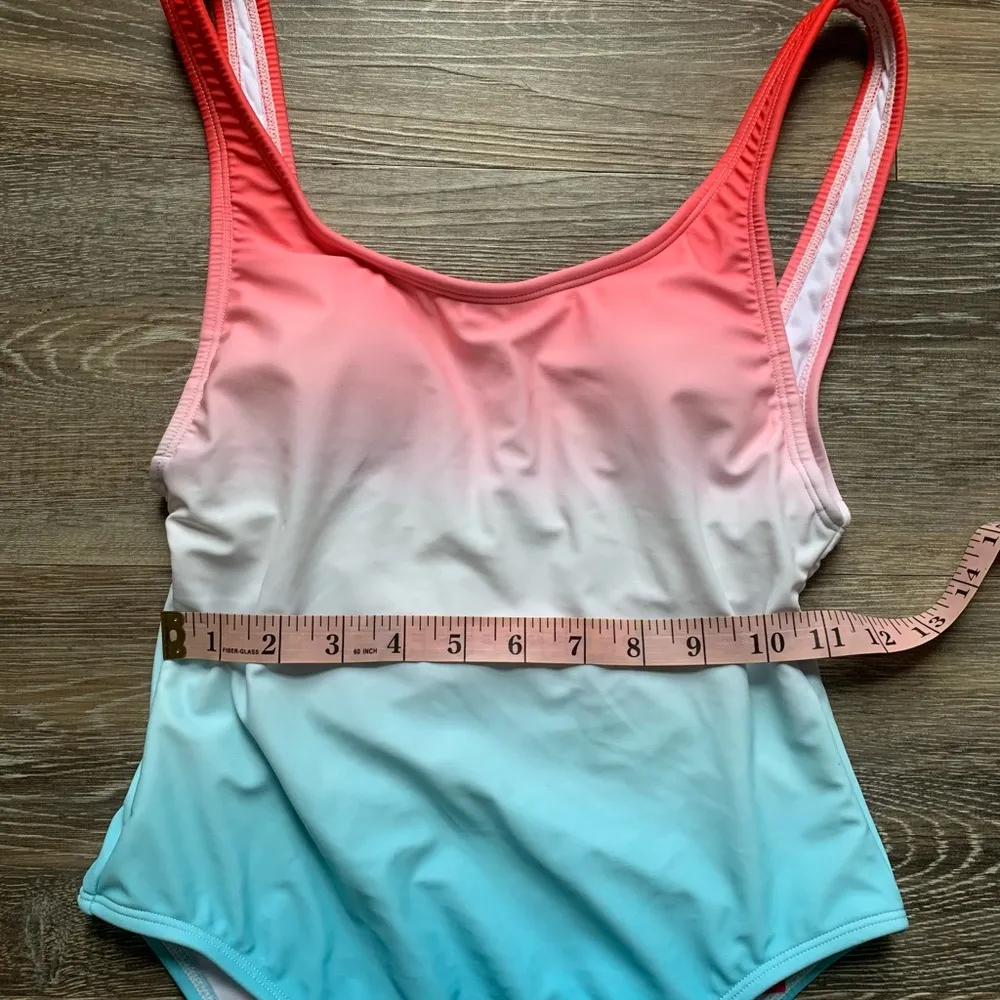 NWT Xhilaration Red, White & Blue Ombré One Piece Swimsuit 0-2 - Image 6