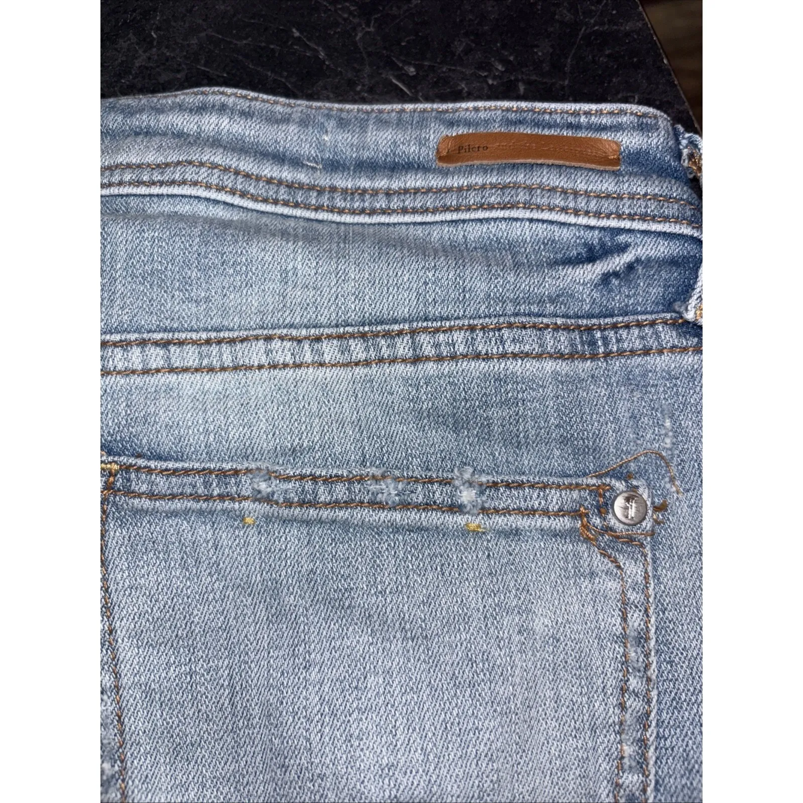 Anthropologie Pilcro Hyphen Women's Denim Shorts Size 28 Distressed - Image 8