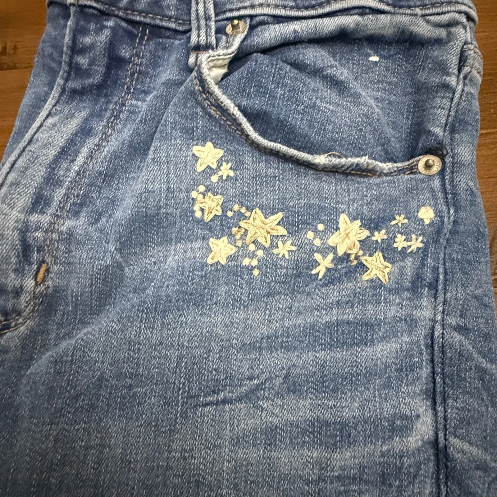 Abercrombie & Fitch Super Skinny Ankle High Rise Embroidered Jeans 28 6R - Image 2