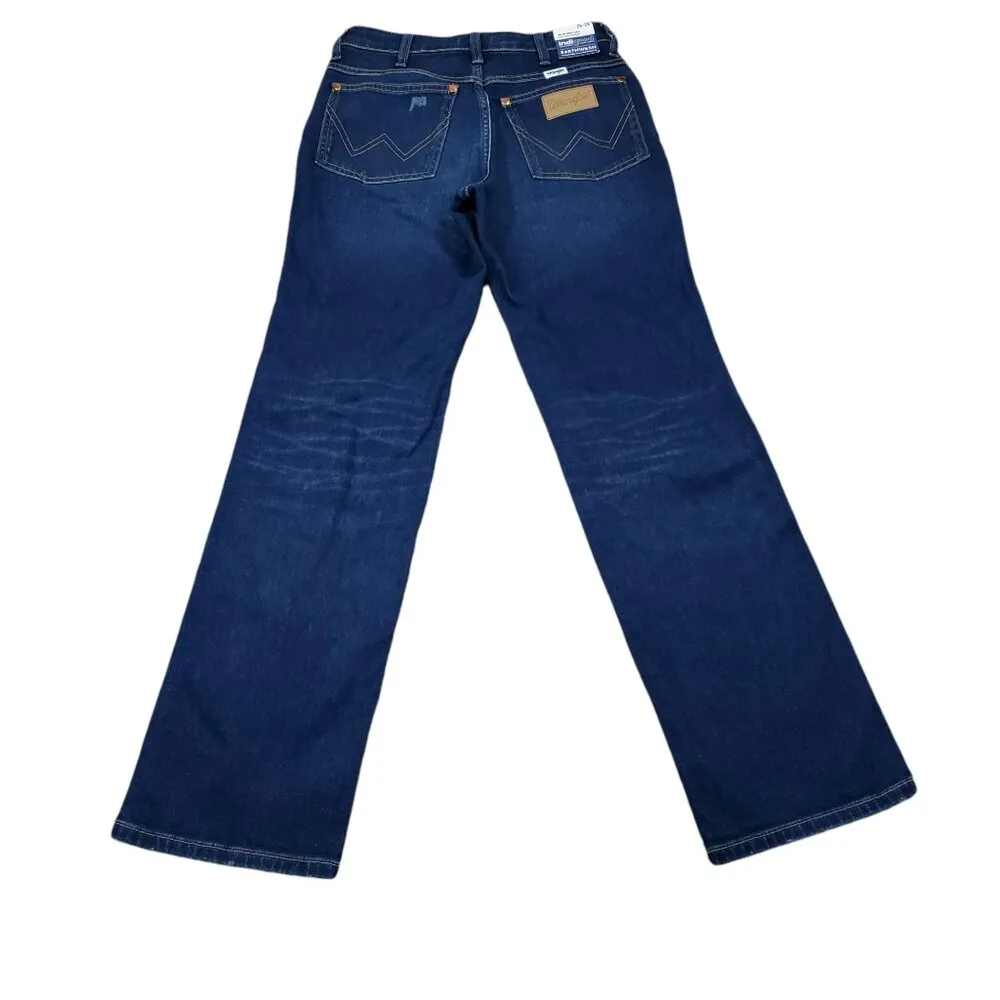 Wrangler Wild West 603 High Rise Straight Jeans Stretch Blue Size 26x28 Cropped - Image 3