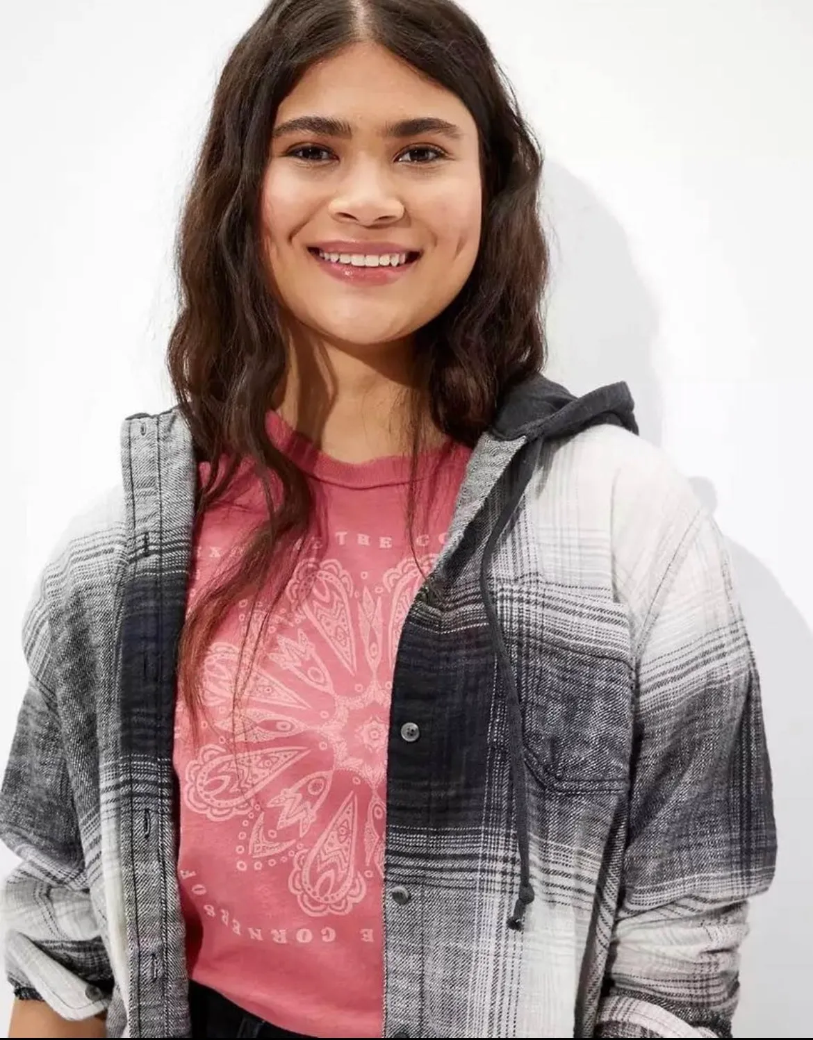 AE Oversized Hooded Flannel Shirt - Image 3